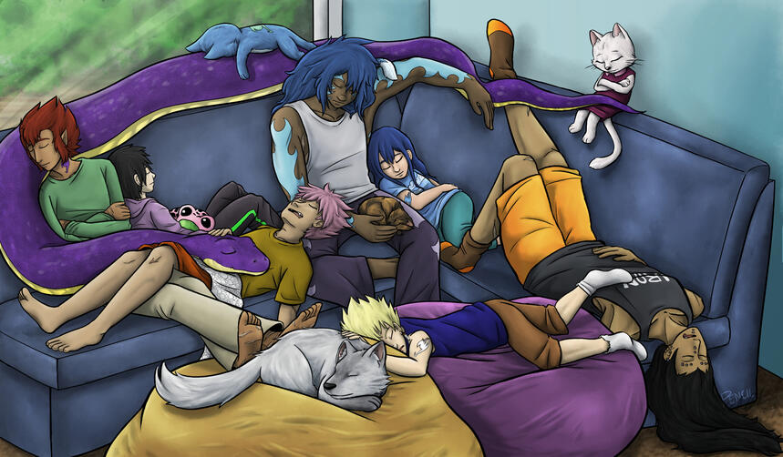 Dragon Family AU [HTRYDS] Cozy Scene
