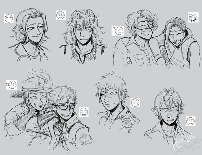 Twisted Wonderland Expression Prompt Doodles