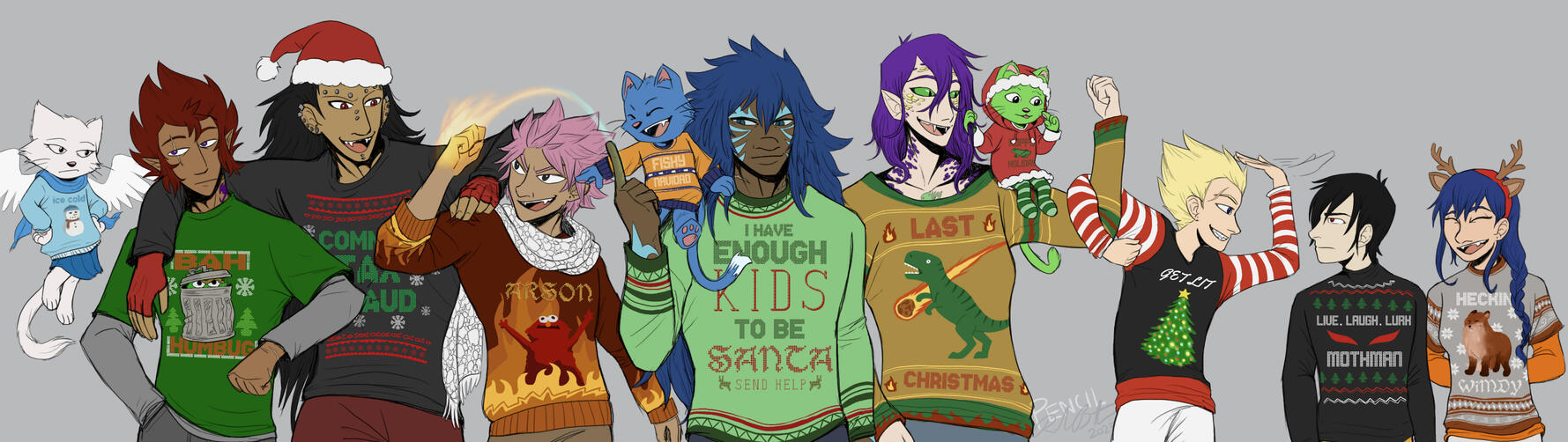 Dragon Family AU [HTRYDS], Christmas Sweater Designs