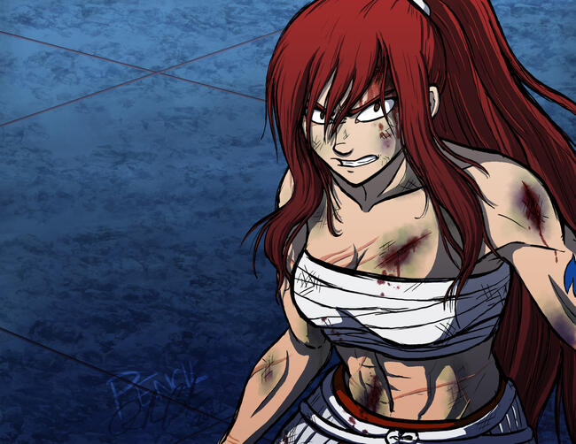 Erza Scarlet Screencap Redraw